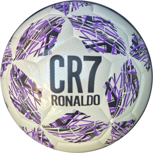 Футболна Топка на CR7 Роналдо 2025г Звезда ШЛ Лилава Размер 5, Шита