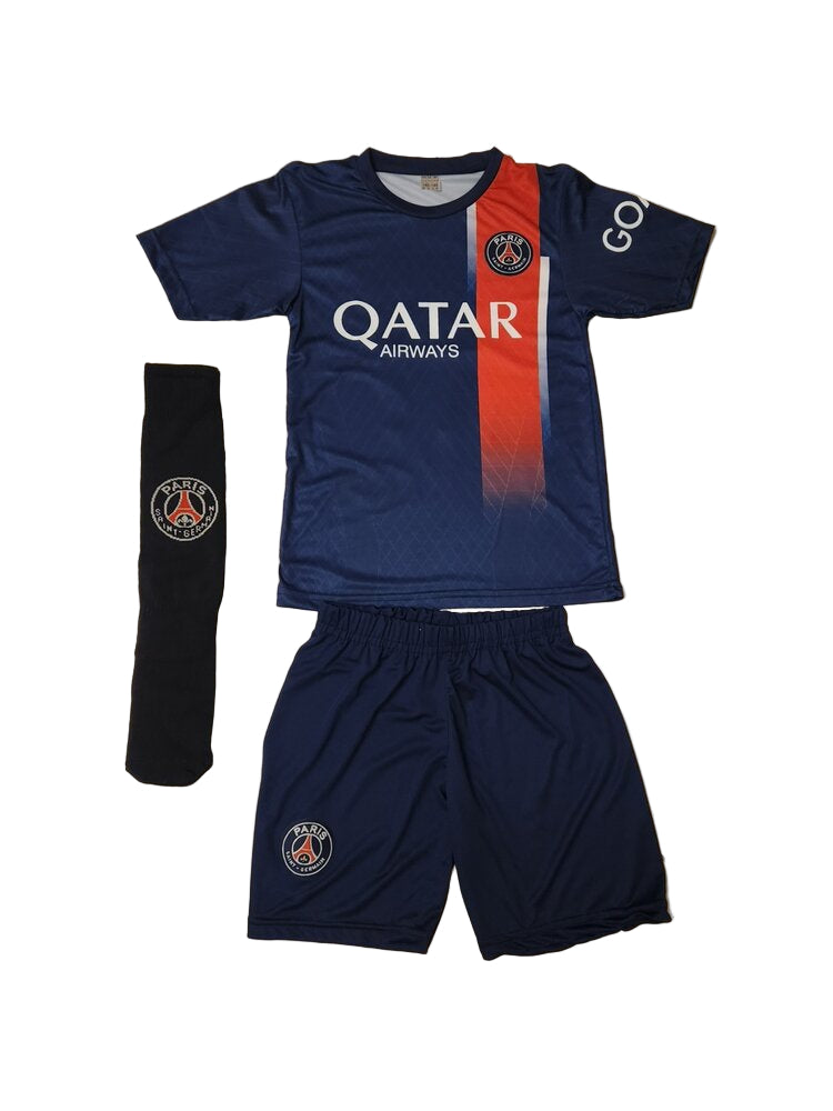 Детски спортен екип на Меси 30, футболен MESSI 30 PSG PARIS Син 2024