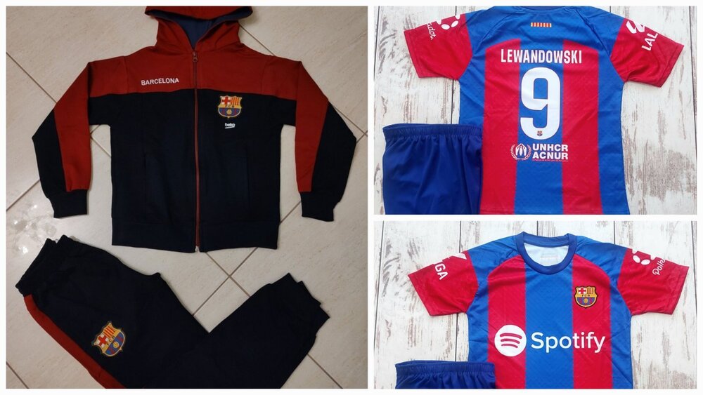 LEWANDOWSKI Детски футболен Екип на Левандовски, Барселона СЕТ Комплект с различни артикули