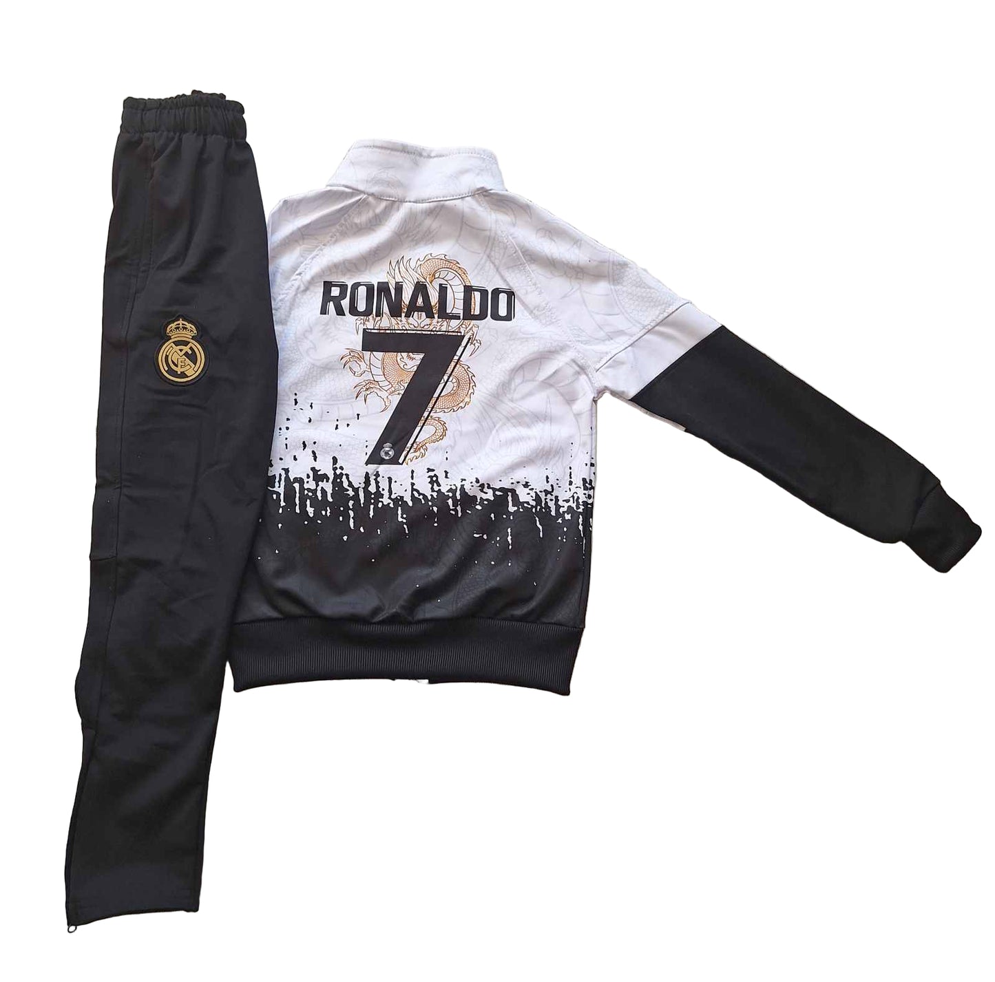 Детски Сет Шапка + Анцуг на Роналдо 7 Бял Дракон CR7 Роналдо Ronaldo