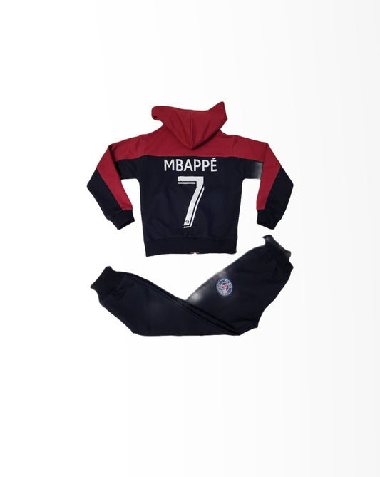 Футболен спортен екип на Мбапе 8, черен, Анцуг с дълъг ръкав ПАРИЖ