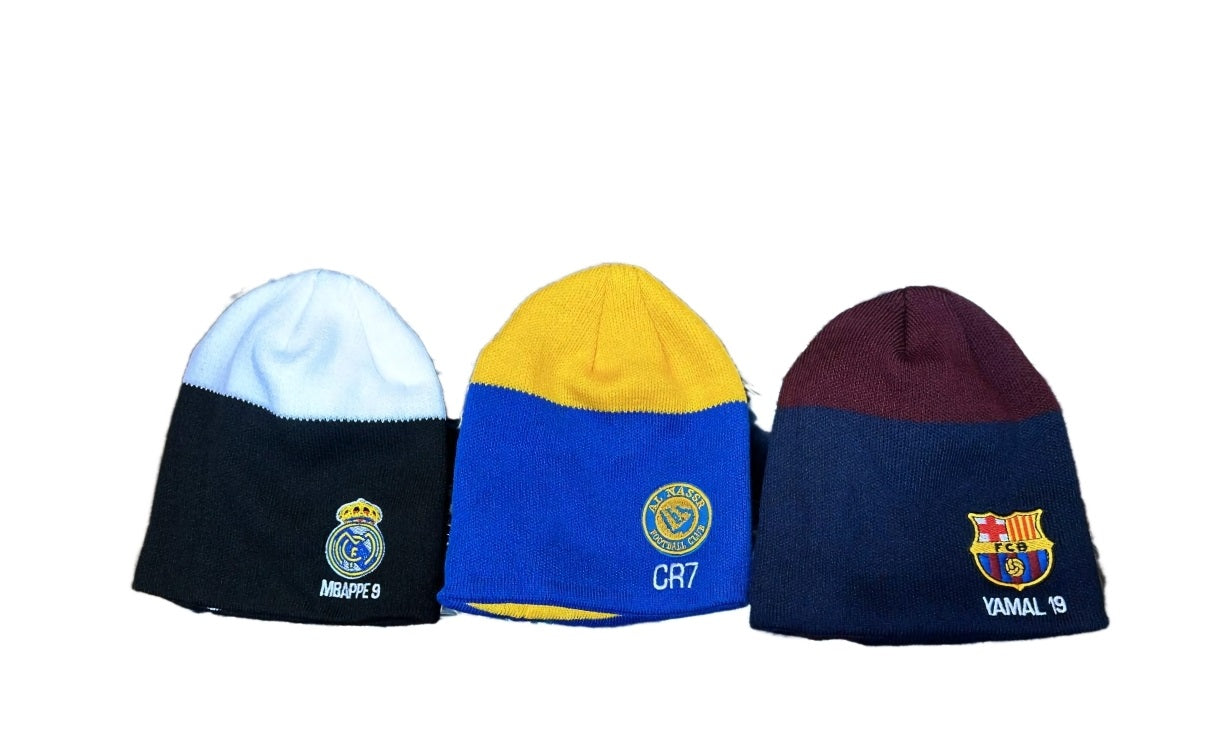 CR7 Роналдо Спортна Зимна Шапка, Футбoлна на Роналдо Ал Насър Жълто - синя