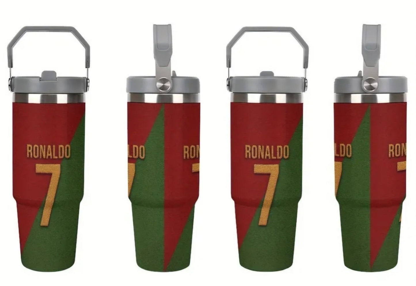 Футболна Бутилка за вода Термос RONALDO 7 детско CR7 Червена