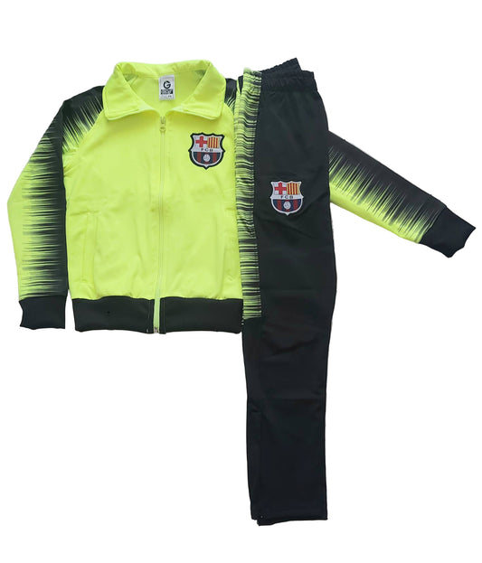 Детски спортен Анцуг на Барселона Електрик Yamal с дълъг ръкав  Зелен