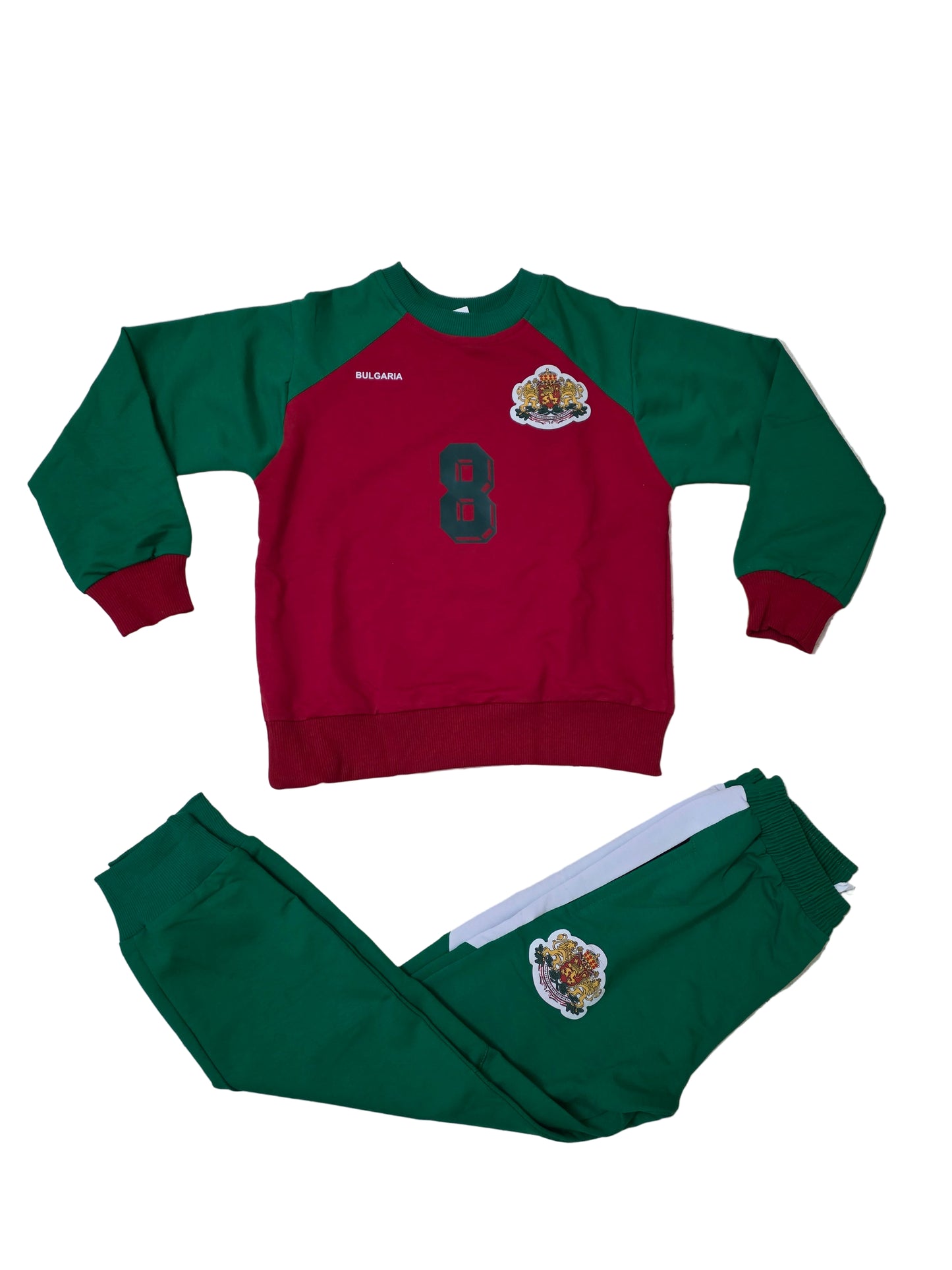Детски спортен екип на Стоичков 8, Зелен, Анцуг с дълъг ръкав България