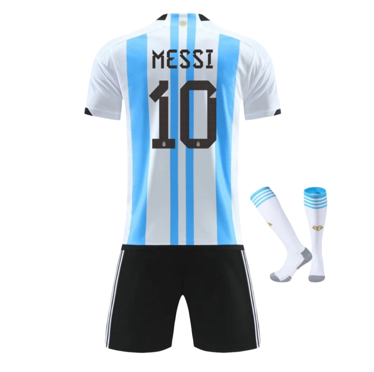 Детски спортен екип на Меси Аржентина с Чорапи, футболен MESSI ARGENTINA 10 Син 2025