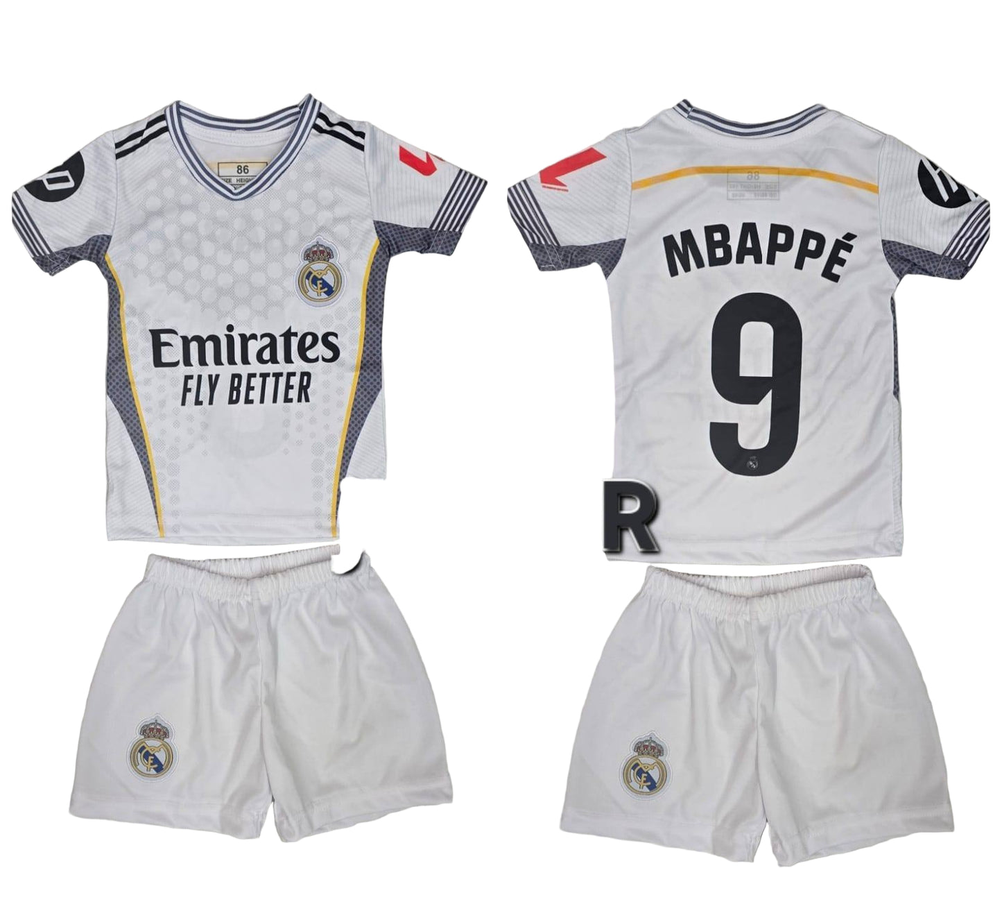 Бебе спортен екип на Мбапе 9 Реал Мадрид, Комплект в Бял цвят 2026 Mbappe
