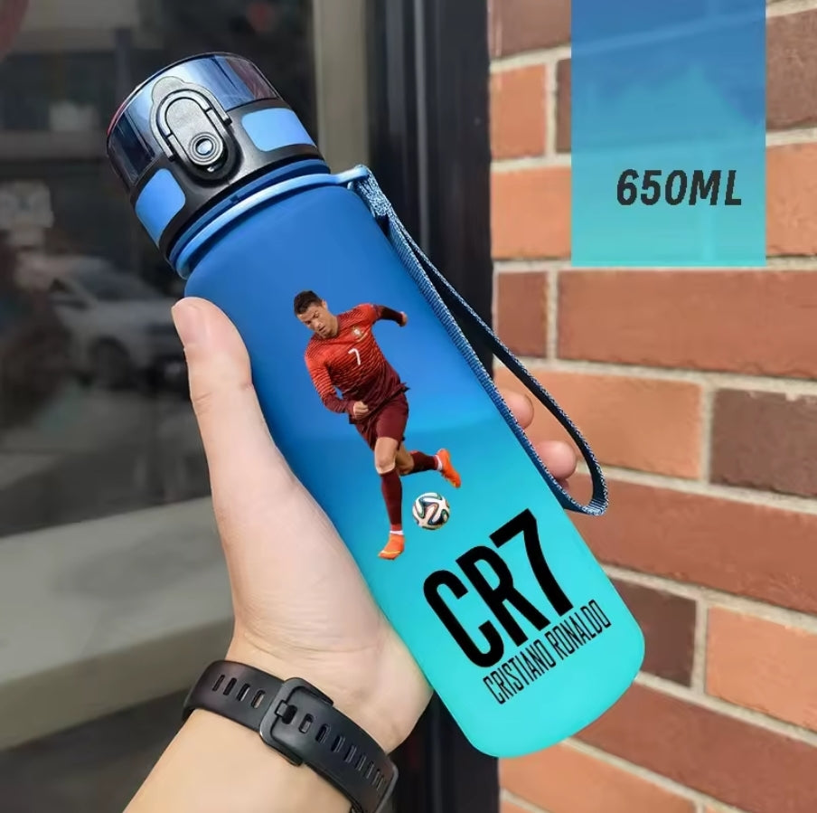 Футболна Бутилка за вода Спортна RONALDO 7 детско CR7 Синя