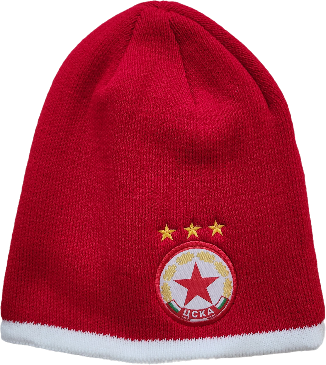 ЦСКА София Спортна шапка Зимна, Футбoлна на Цска червен цвят