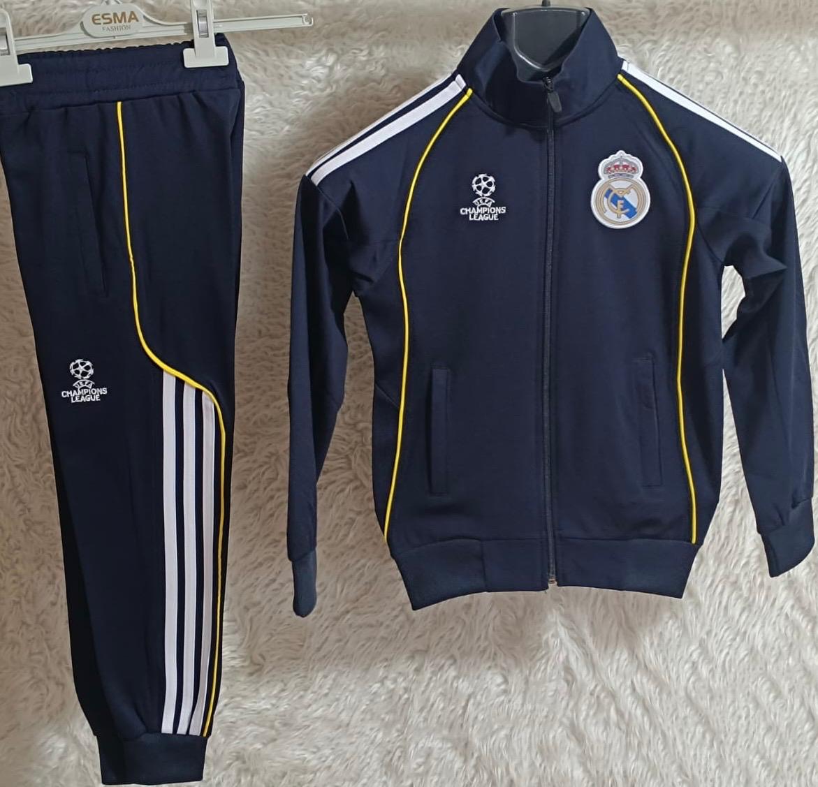 ШЛ спортен екип на Роналдо 7, Анцуг с дълъг ръкав Реал Мадрид -черен цвят