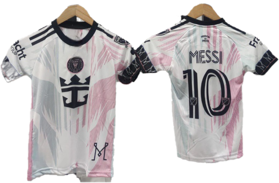 2026 Детски спортен екип на Меси 10 с чорапи,BLACK Светещ футболен MESSI Маями