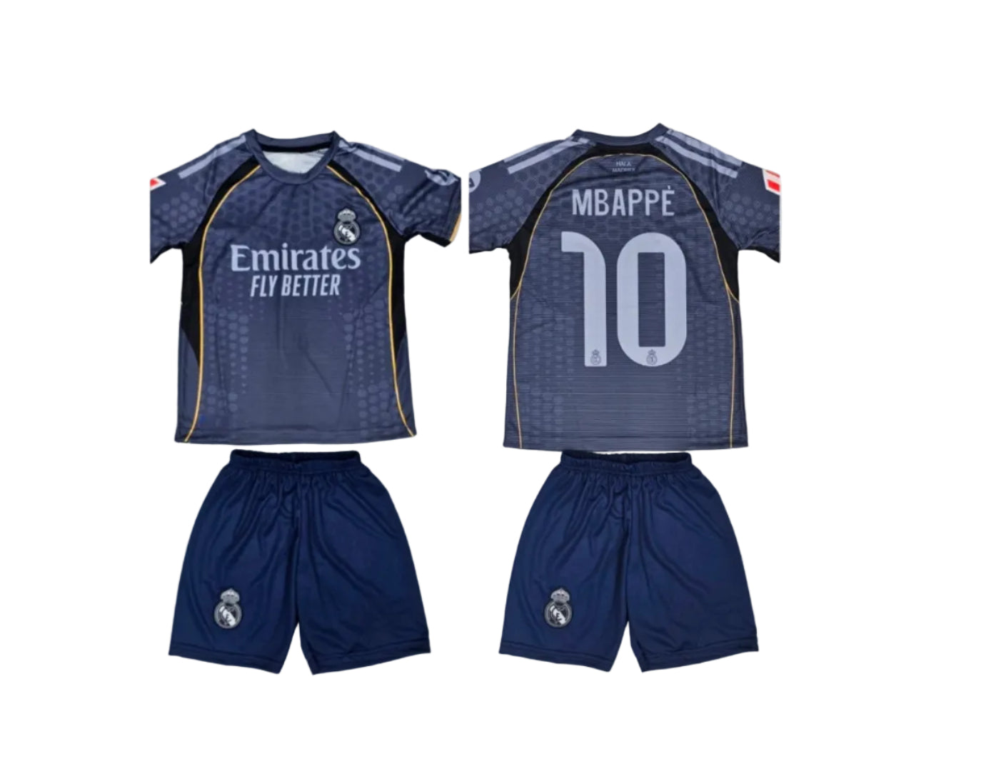 New Mbappe 10 BLACK Детски футболен екип Мбапе 10, Реал Мадрид Резервен + Подарък ГРИВНА