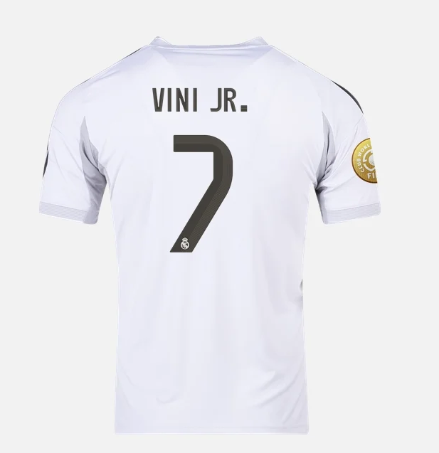 2026 Детски футболен екип Винисиус 7, Бял, Реал Мадрид VINI JR