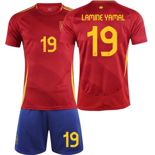 Детски спортен екип на Ламин Ямал 19 Испания с Чорапи 2025 Жълт SPAIN Lamil YAMAL