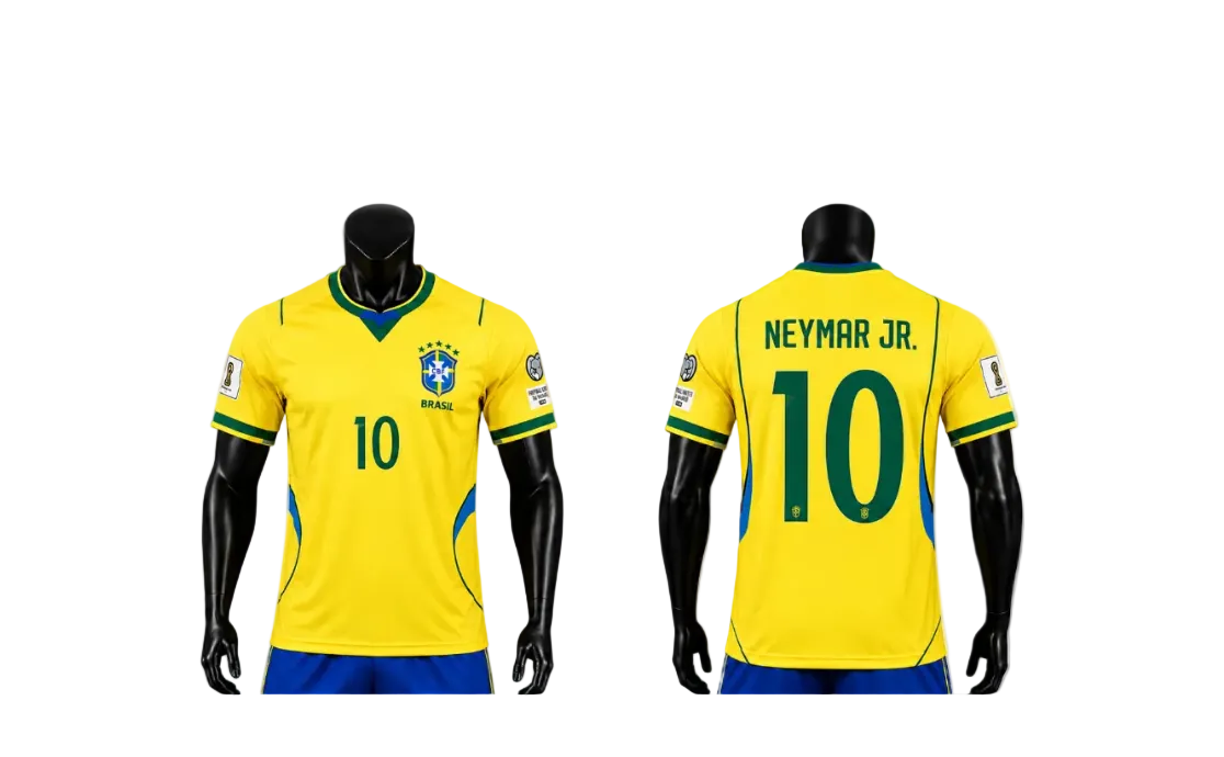 Нов Детски спортен екип с чорапи на Неймар 10, футболен Neymar SANTOS 26г + Подарък ГРИВНА