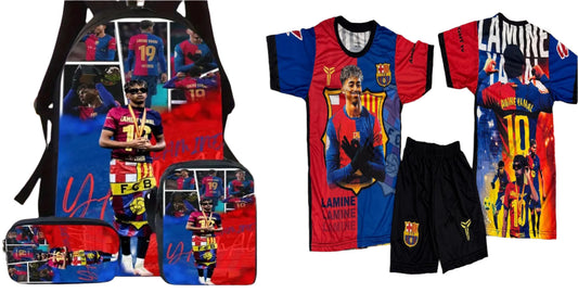 Комплект Раница от 3 части + Екип Lamine Yamal Ямал Барселона Шарен