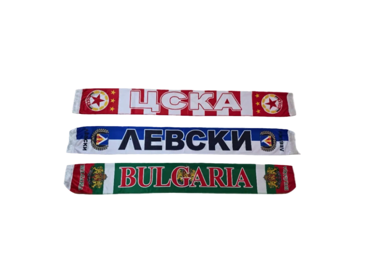 Футболен Шал от Ликра Левски, Цска, България Спортно шалче Левски LEVSKI CR7.BG Син плетен