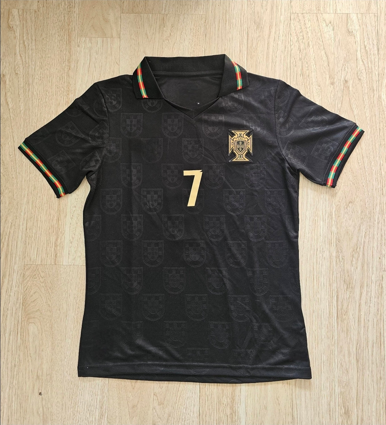 New 2026 Детски спортен екип на CR7 Роналдо 7 Световно , ПОРТУГАЛИЯ Black