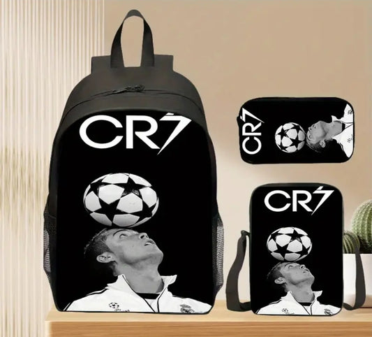 Футболна Ученическа Раница RONALDO 7 СЕТ Чантичка, Несесер шампионска лига