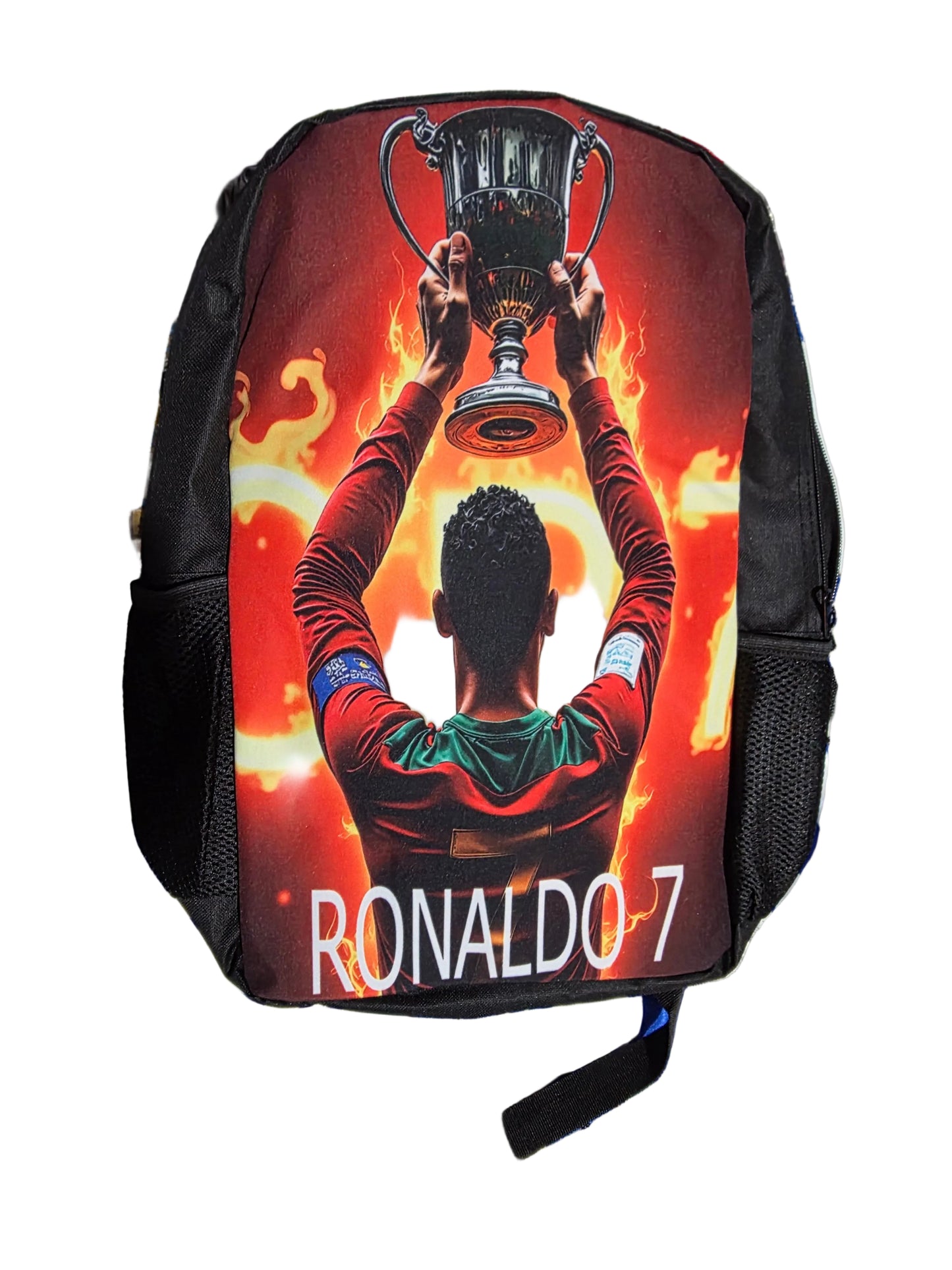 Футболна Ученическа Раница RONALDO 7 детско юноша Червена Роналдо