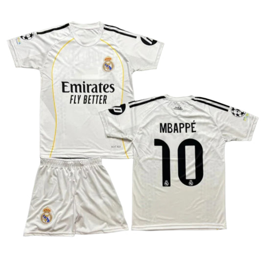 New 10 Детски футболен екип Мбапе 10, Бял, Реал Мадрид MBAPPE Madrid