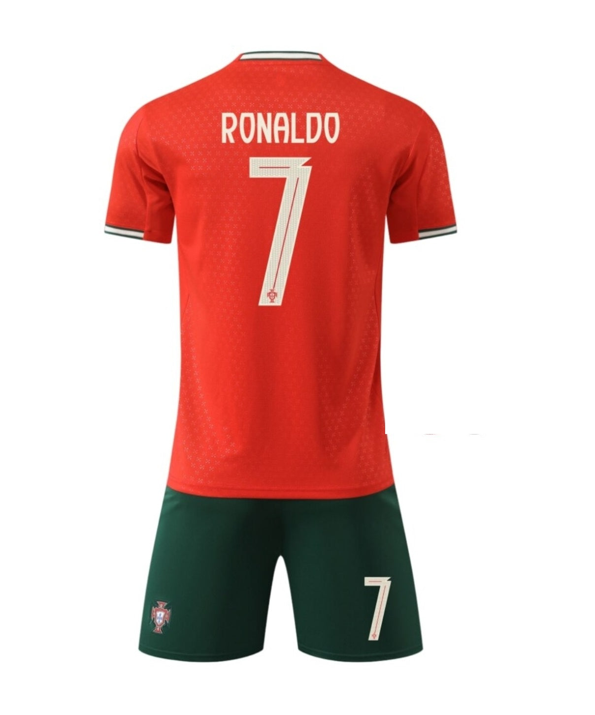 Роналдо Световно 2026г Червен Детски спортен екип на Ronaldo CR7, Портгуалия с чорапи