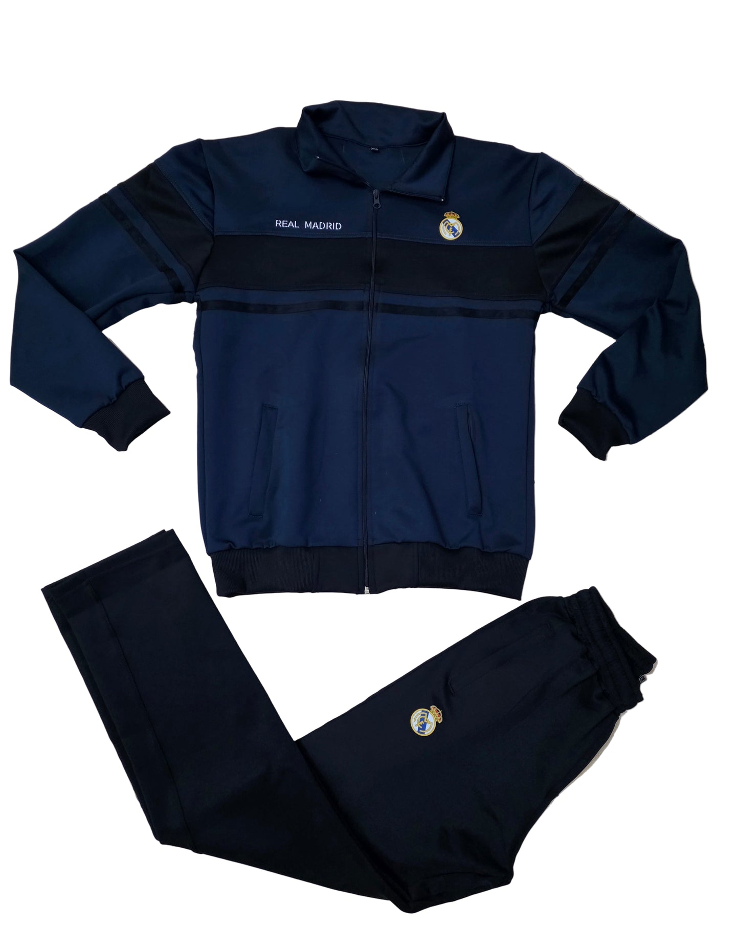Мъжки спортен екип на Реал Мадрид, Черно Синьо, Анцуг с дълъг ръкав Real Madrid