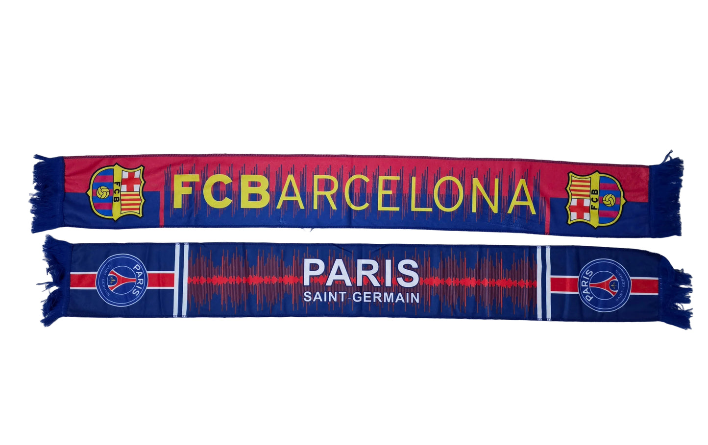 Шампионски Футболен Шал Barcelona Спортно шалче Барселона и ПСЖ