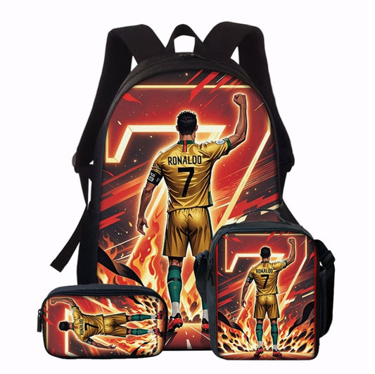 Футболна Ученическа Раница RONALDO 7 СЕТ Чантичка, Несесер