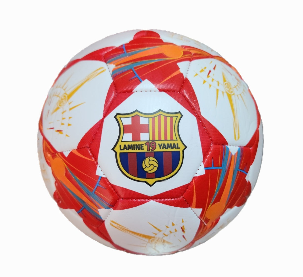 26г Футболна Топка Барселона Yamal Червено Синя Шампинска Лига Ламин Ямал