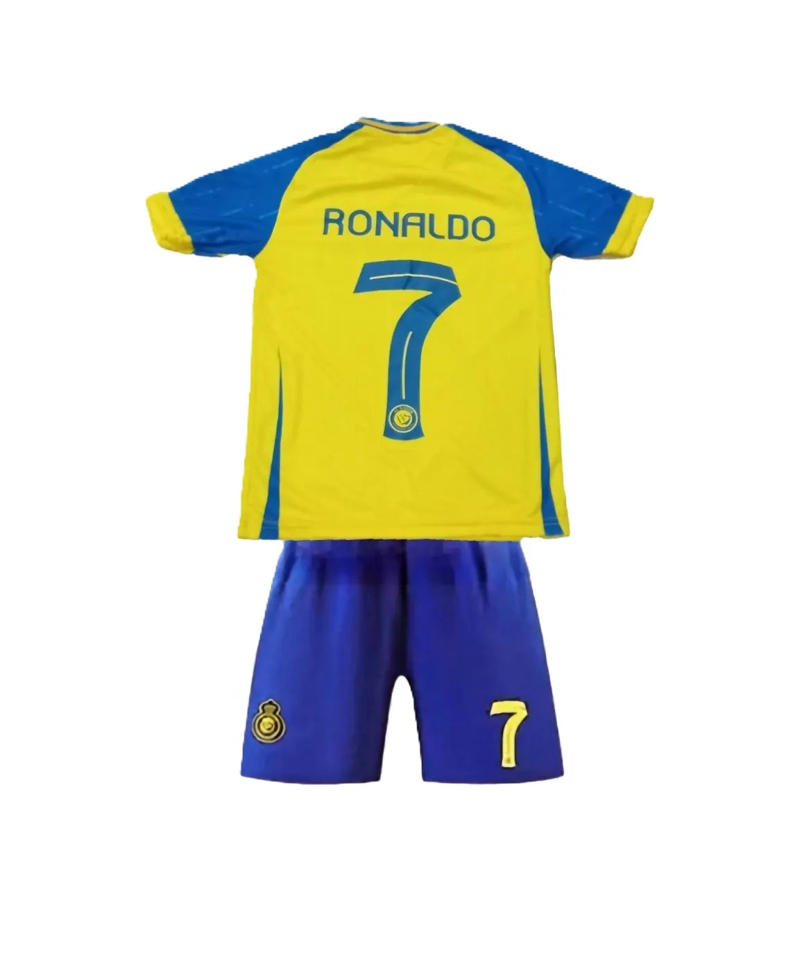 2025 Детски футболен екип на Роналдо 7, жълт с чорапи RONALDO Al Nassr