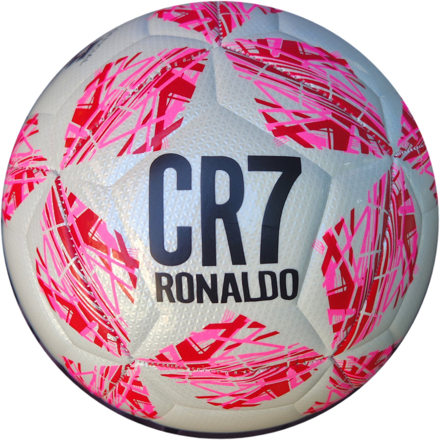 Футболна Топка на CR7 Роналдо 2025г Звезда ШЛ Червена Размер 5, Шита