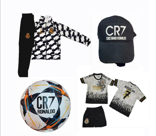 25/26 CR7 Детска футболна Екипировка на Роналдо, за 6г. СЕТ Бял Дракон Мадрид