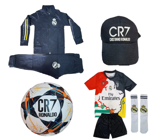 25/26 CR7 Детска футболна Екипировка на Роналдо, за 6г. СЕТ WORLD Ronaldo Реал Мадрид