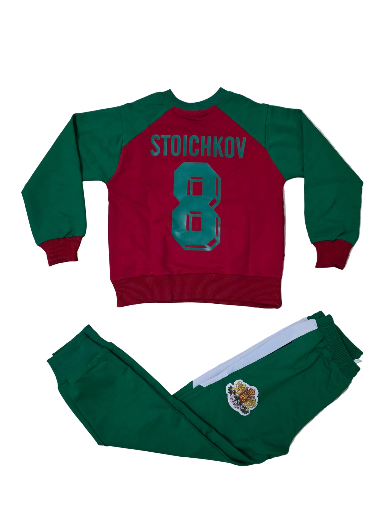 Детски спортен екип на Стоичков 8, Зелен, Анцуг с дълъг ръкав България