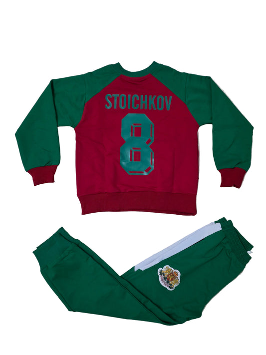 Детски спортен екип на Стоичков 8, Зелен, Анцуг с дълъг ръкав България