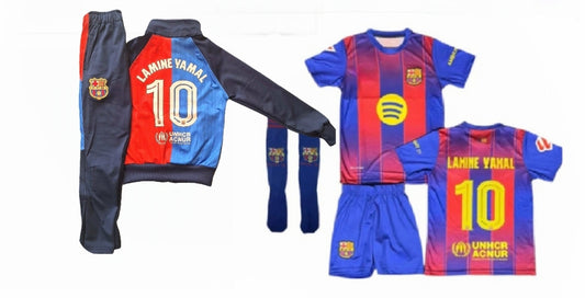 2026 Детски спортен Екип на Lamine Yamal 10 с Анцуг Барселона Комплект Ямал 10