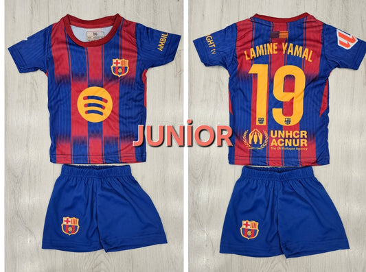 Бебе спортен екип на ЛАМИН ЯМАЛ Barcelona, Комплект в син цвят 2026 Yamal