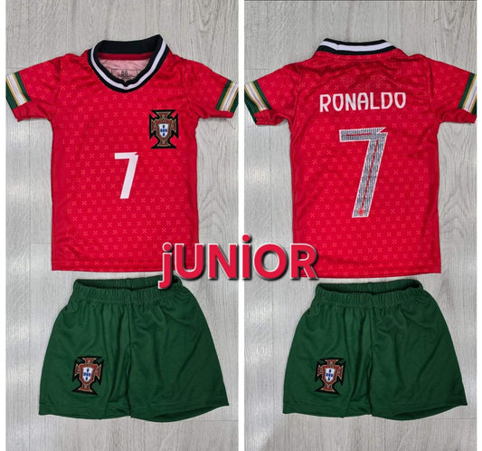 Бебе спортен екип на CR7 Роналдо 7, ПОРТУГАЛИЯ Червен Титулярен RONALDO PORTUGAL 2026