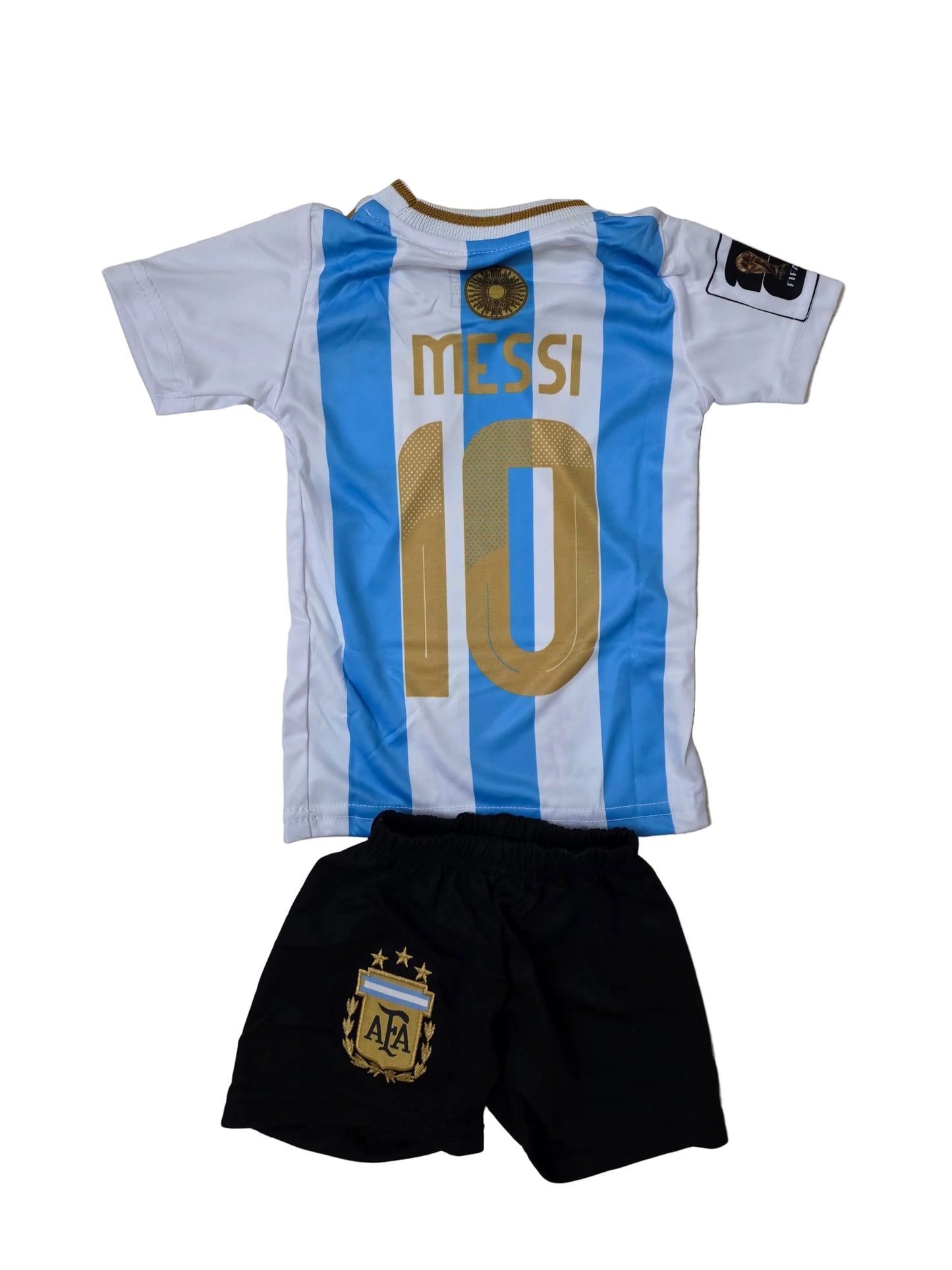 Бебе спортен екип на Messi Argentina, Комплект в Бял и син цвят 2026 Меси