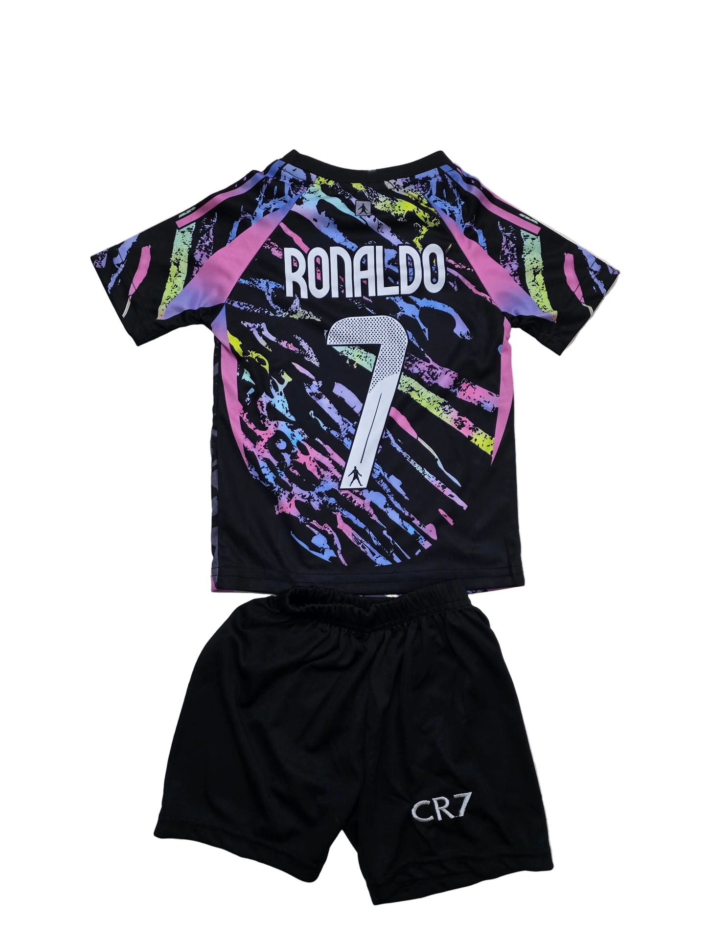 Бебе спортен екип на CR7 Роналдо 7, Черен с Лика на Роналдо