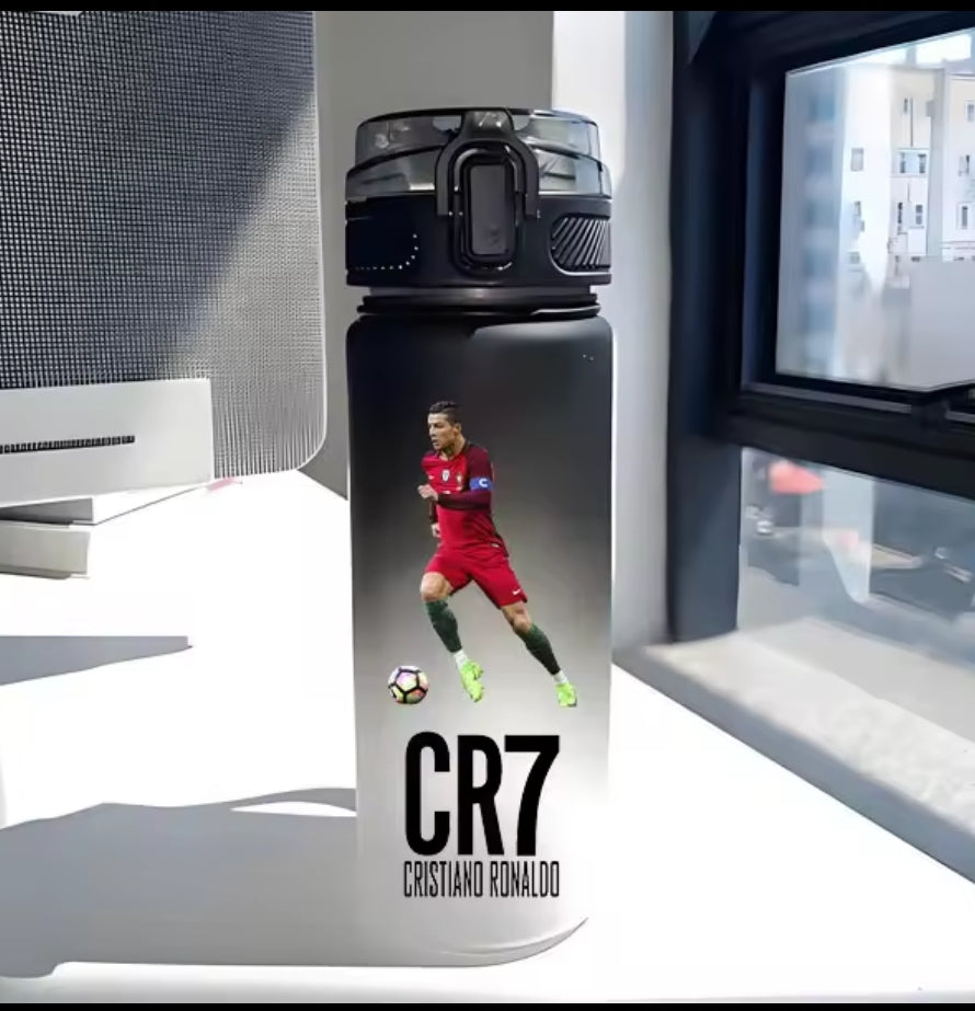 Футболна Бутилка за вода Термос  RONALDO 7 детско CR7 Червена