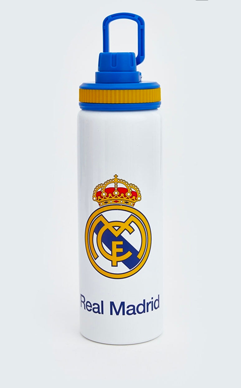 Футболна Бутилка за вода Спортна Реал Мадрид детско Hala Madrid CR7 Бяла