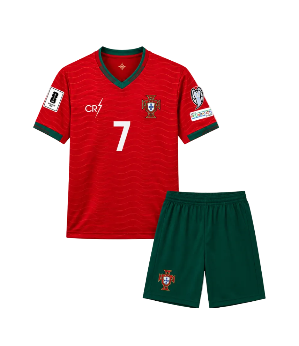 Portugal Ronaldo New FIFA BADGE  26/27 Мондиал Португалия Детски спортен екип на Роналдо 7