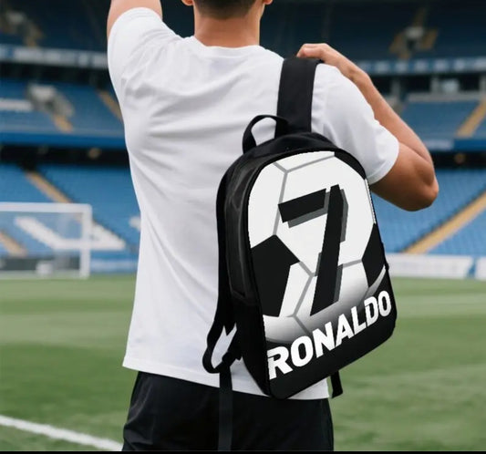Футболна Ученическа Раница RONALDO CR7 детско юноша Бяла Роналдо