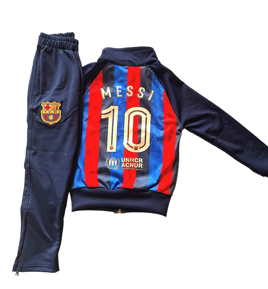 Детски спортен екип на Messi 10, Син, Анцуг с дълъг ръкав МЕСИ Барселона
