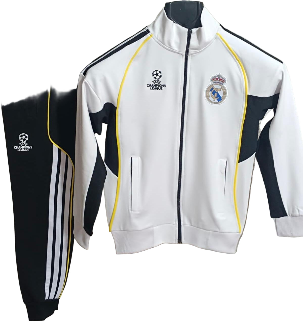 Детски спортен екип на Мбапе 10 Real Madrid Шампионска лига Черен Анцуг