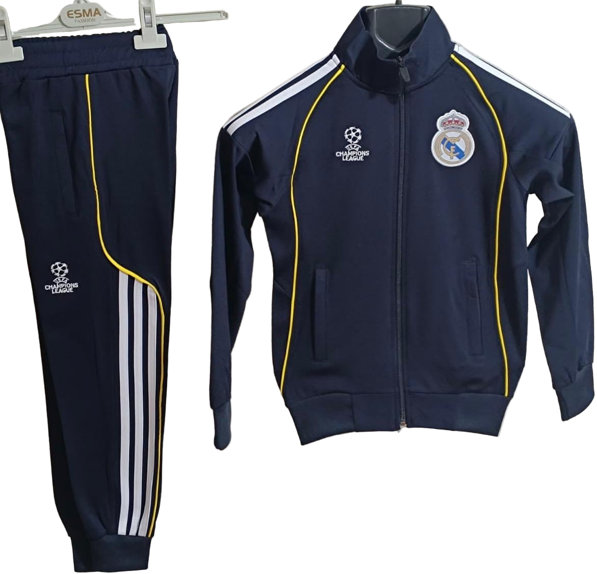 ШЛ спортен екип на Роналдо 7, Анцуг с дълъг ръкав Реал Мадрид -черен цвят