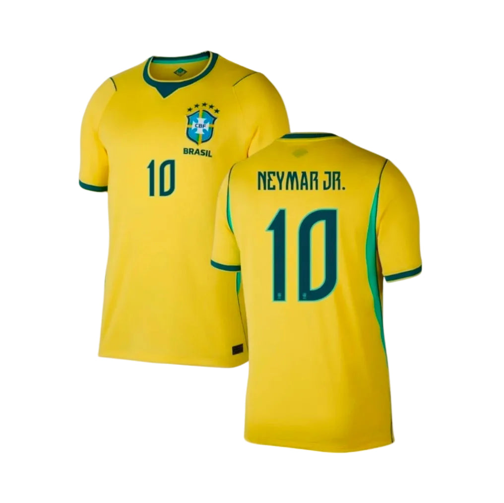 New 26 Детски спортен екип на Неймар Бразилия 10, световно Neymar Жълт