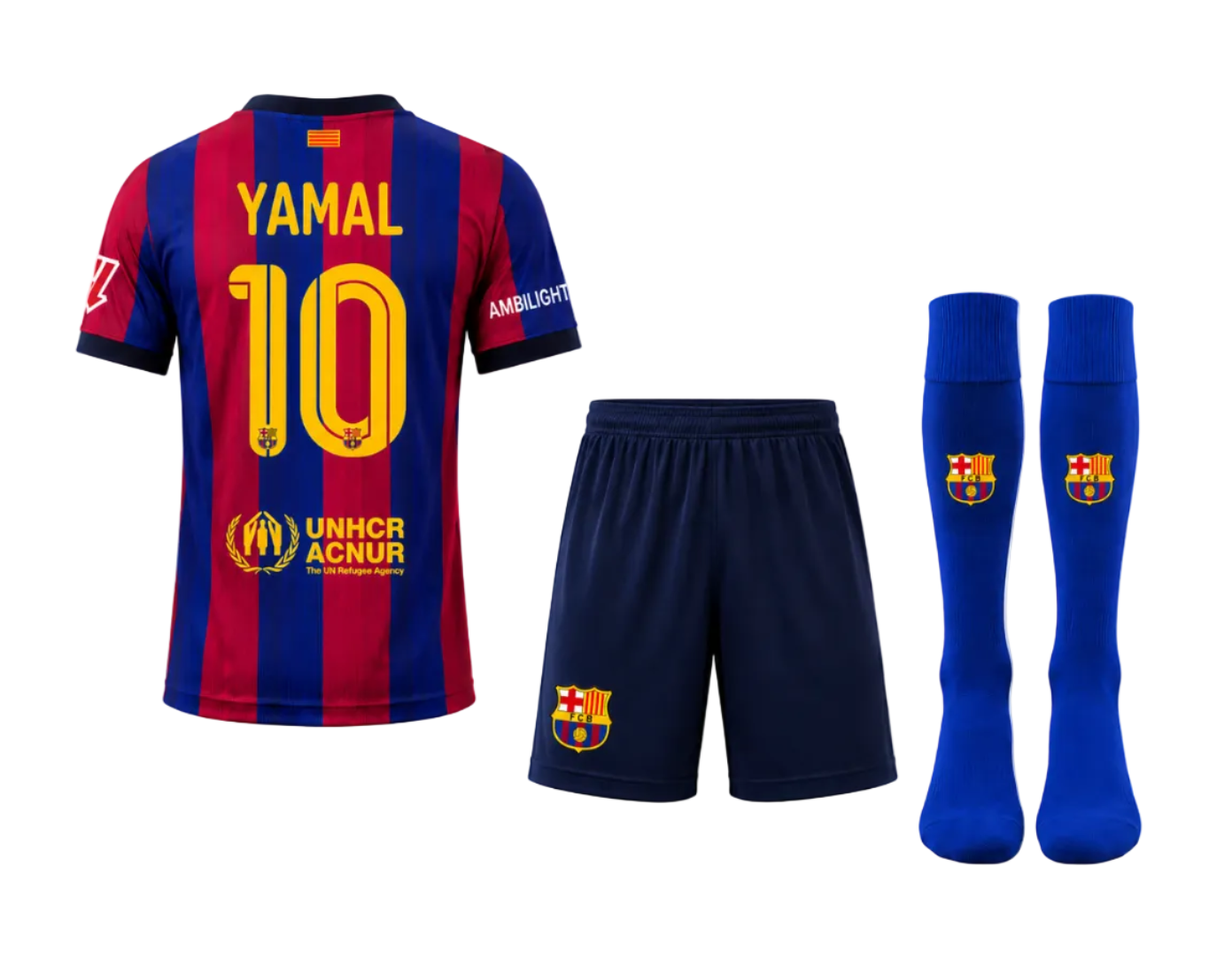New 26/27 Детски футболен екип с чорапи Ламин Ямал 10 Барселона Barcelona Lamine Yamal